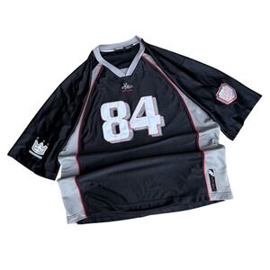 PNB Nation Vintage Football Jersey Black Grey Red 84 Mesh Streetwear Mens Large
